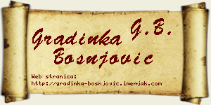 Gradinka Bošnjović vizit kartica